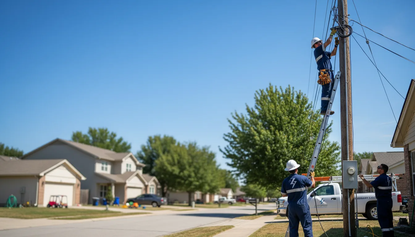 Residential electrician providing installation services in Garrison, TX